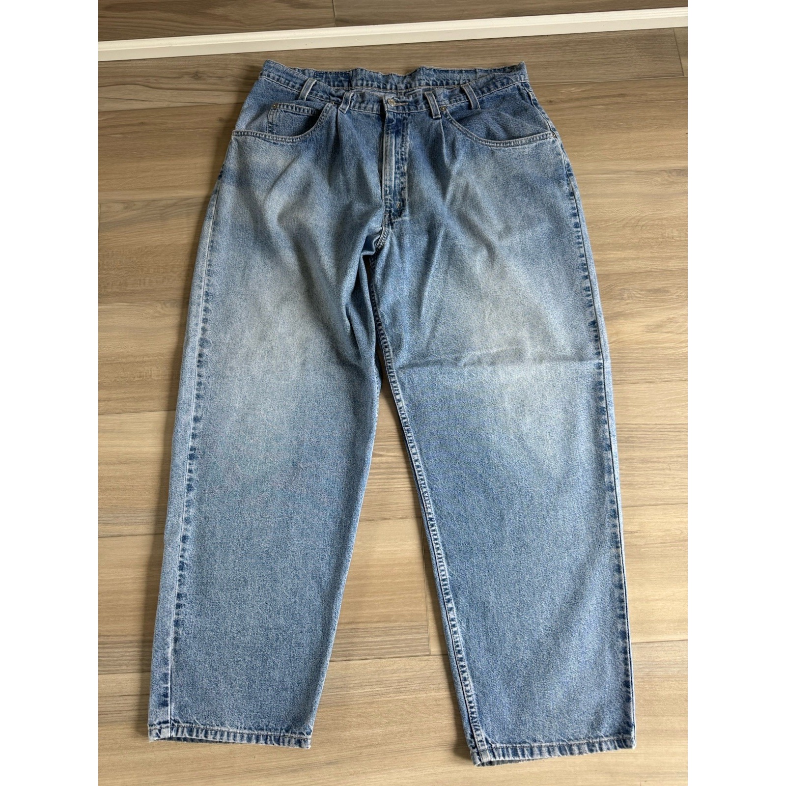 Vintage Levis Jeans Mens 38x29 Blue Denim Silver Tab L2 Baggy Fit Skater 90s Y2k